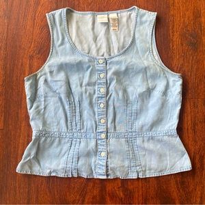 vintage denim crop top